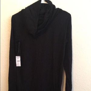 Black turtle neck dress